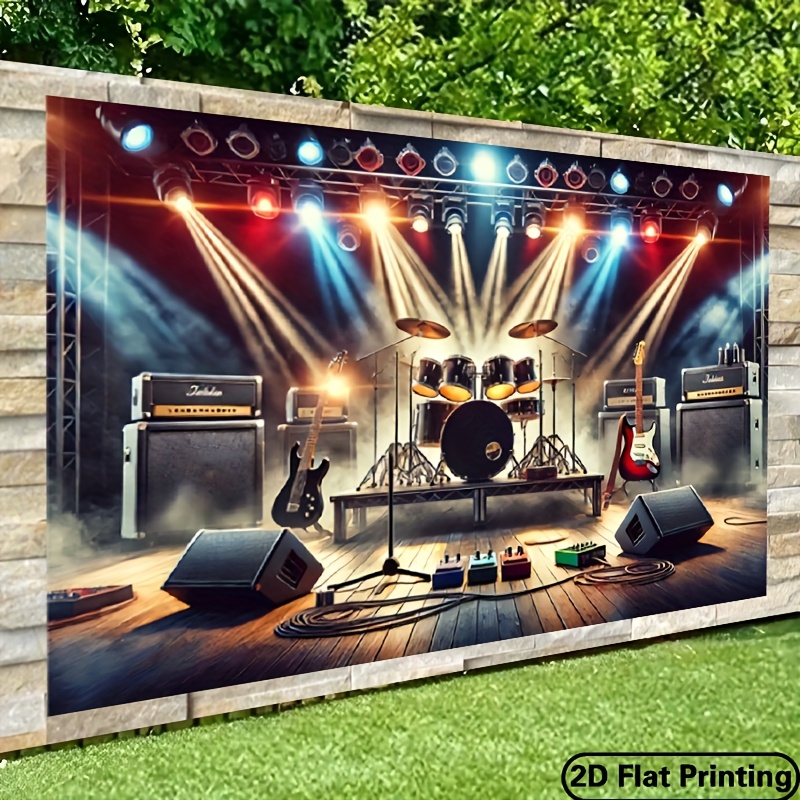Photography Lighting Background - 2D 평면 알파벳 스트링 조명 배경