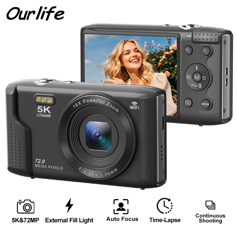 Ourlife 컴팩트 디지털 카메라 5K 72MP 2. - Canon Camera Eos R50 리뷰 및 가격