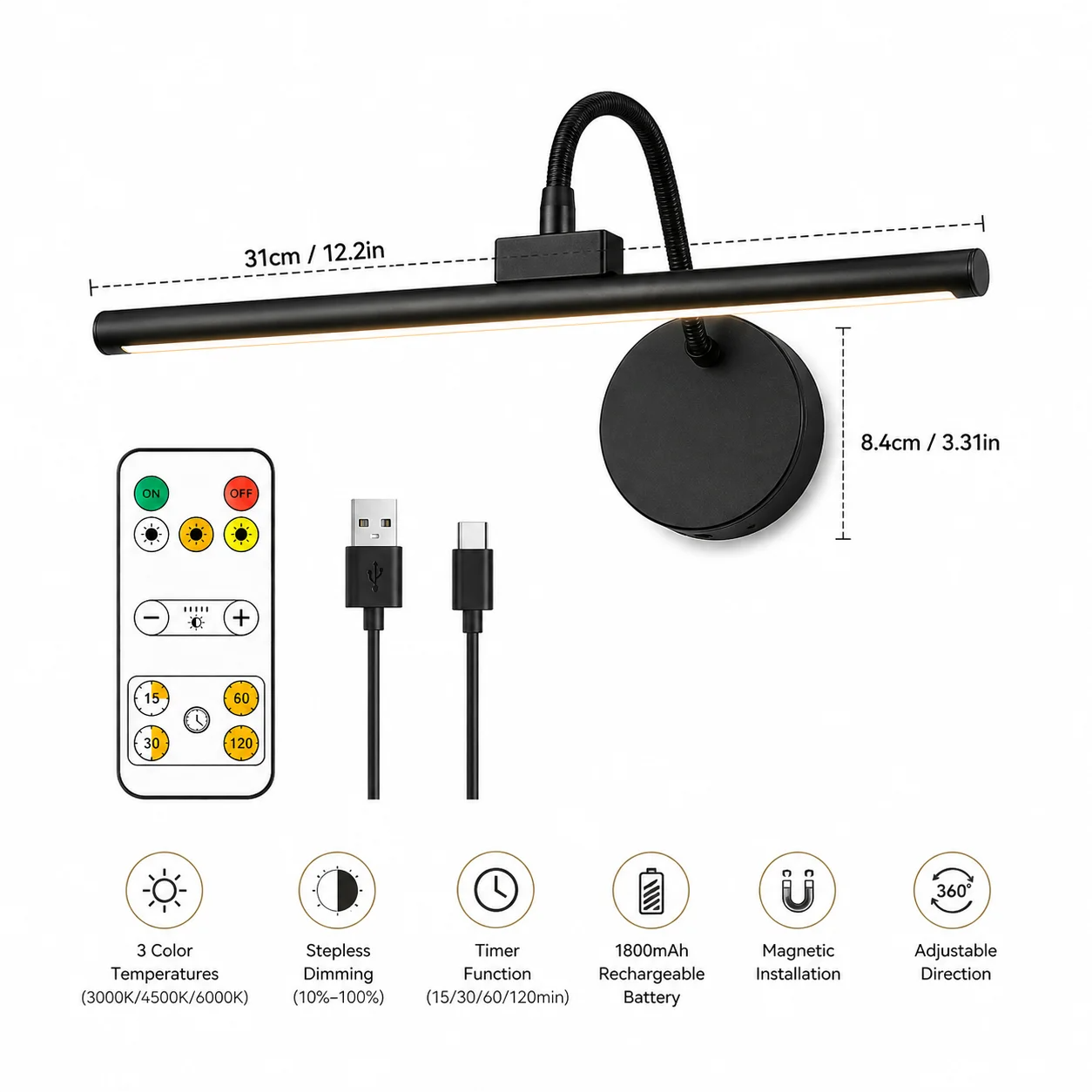 리모컨이 포함된 LED 무선 그림 조명, 360 °   - Photography Lighting Wireless 리뷰 및 가격