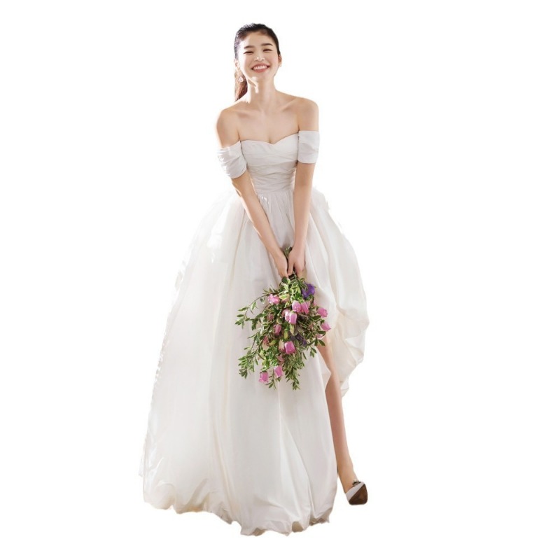 원숄더 스트랩리스 심플 웨딩드레스 2026 신상 니치  - Photography Natural Lighting 리뷰 및 가격