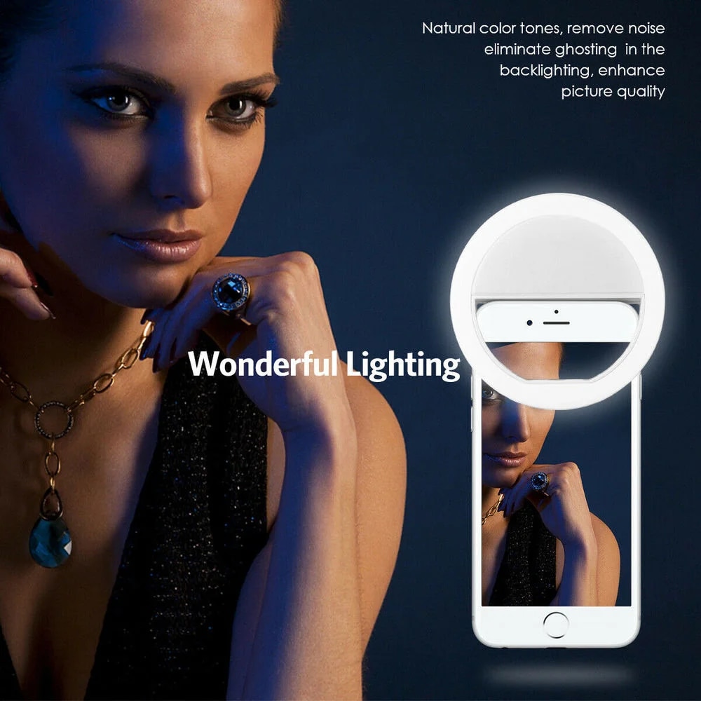 USB 충전식 LED 셀카 링 라이트, 전화 클립 사진 - Photography Lighting Products 리뷰 및 가격