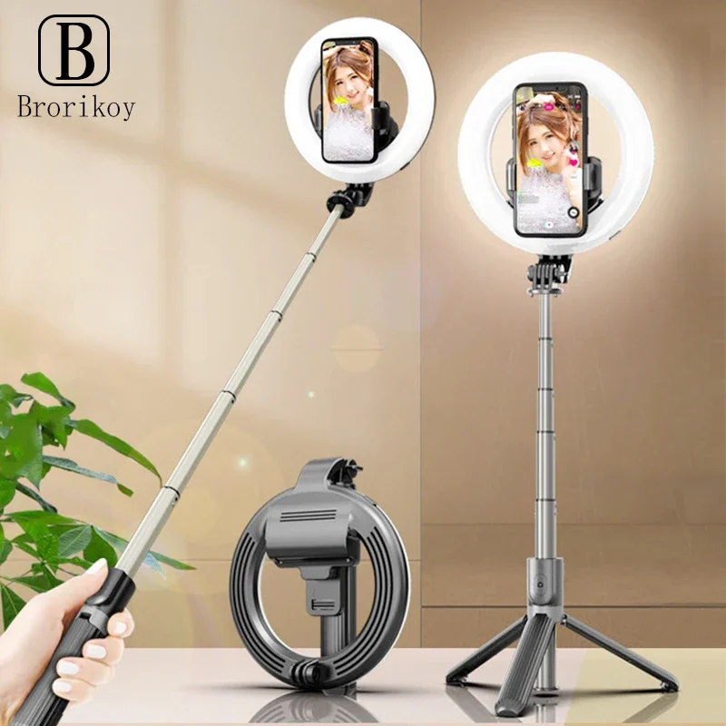 4 In 1 무선 블루투스 셀카봉 접이식 핸드헬드 원격 - Photography Lighting Wireless 리뷰 및 가격