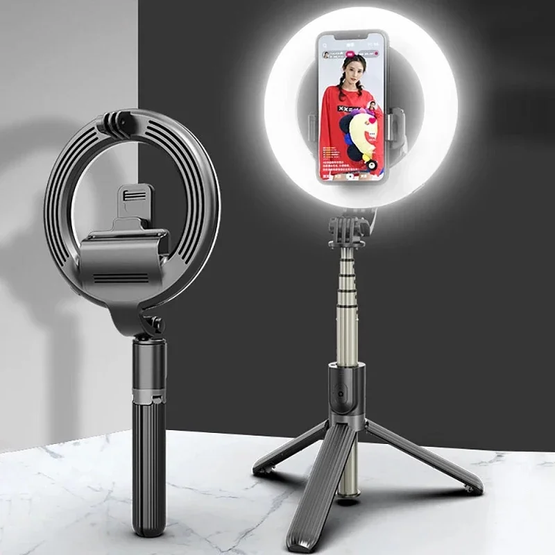 4 In 1 무선 블루투스 셀카봉 접이식 핸드헬드 원격 - Photography Lighting Wireless 리뷰 및 가격