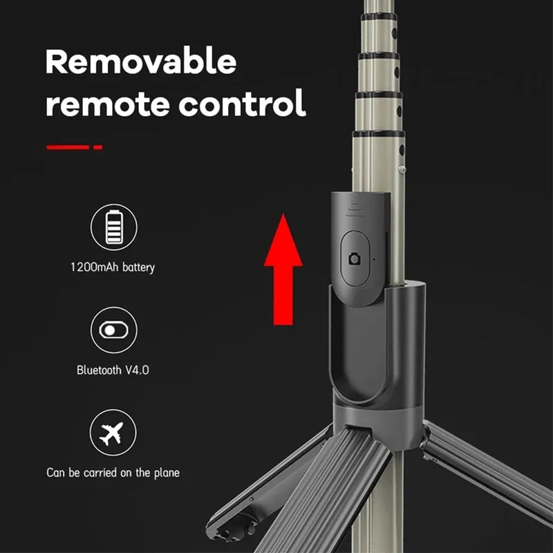 4 In 1 무선 블루투스 셀카봉 접이식 핸드헬드 원격 - Photography Lighting Wireless 리뷰 및 가격