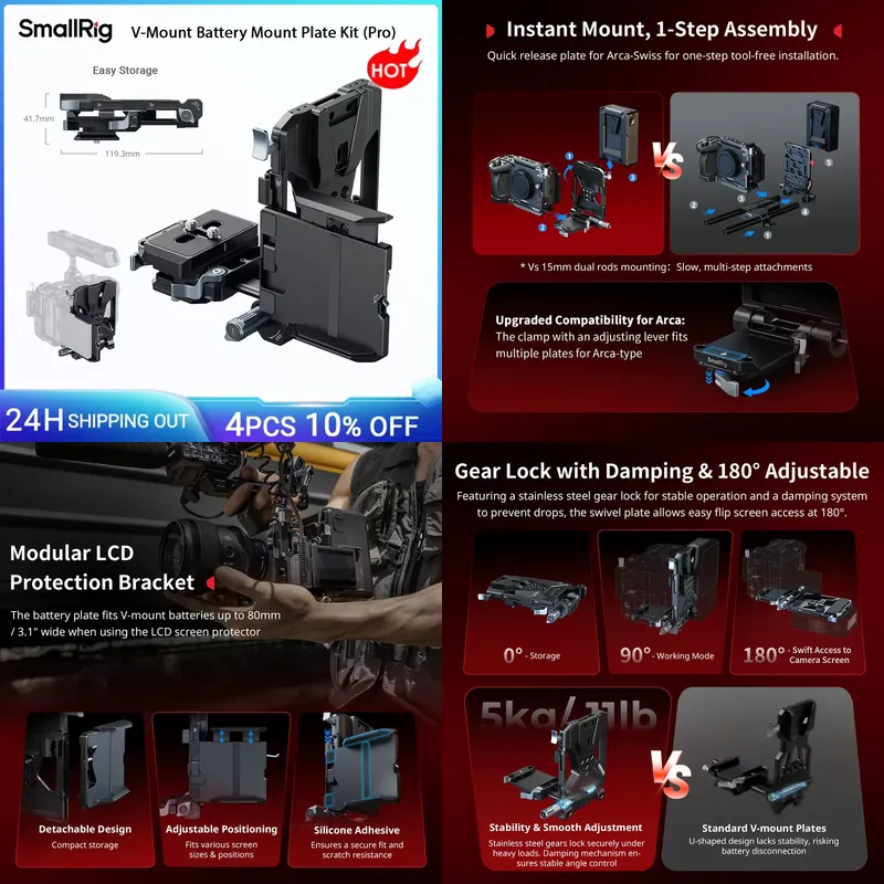 SmallRig V-마운트 배터리 마운트 플레이트 키트 - V Mount Battery 리뷰 및 가격