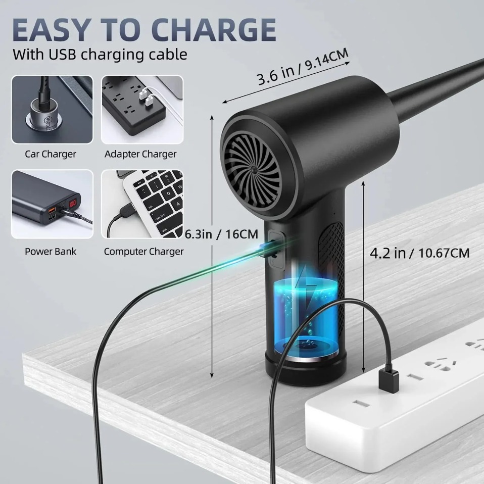 전기 무선 에어 더스터 압축 공기 블로워 LED 조명  - Photography Lighting Products 리뷰 및 가격
