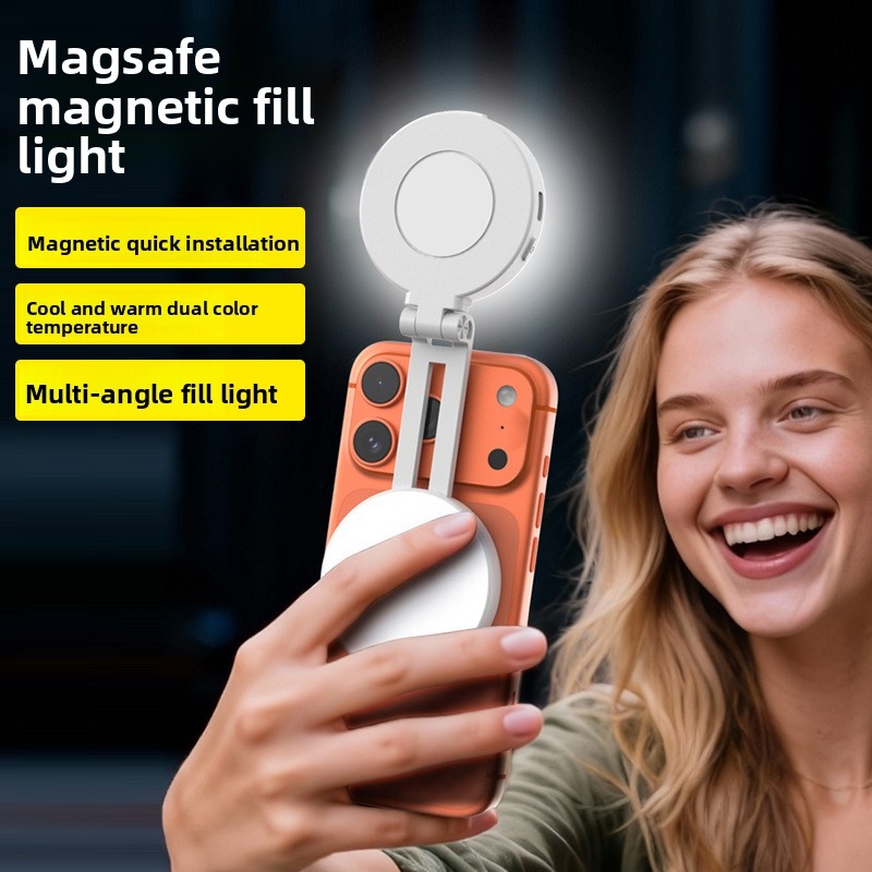 맥세이프 휴대폰 LED 링 라이트 휴대용 2색 조광 셀 - Photography Lighting Products 리뷰 및 가격