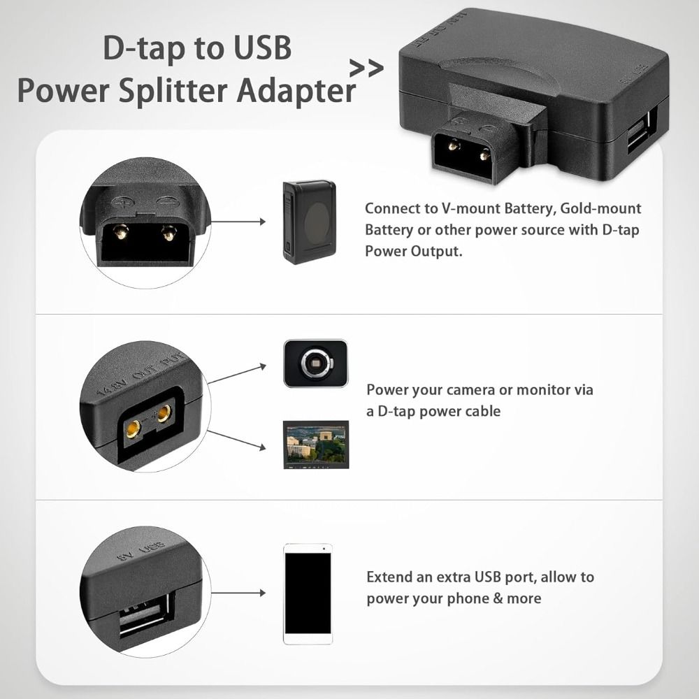 11V-17V D 탭-USB 어댑터 5V/1.5A V- - V Mount Battery 리뷰 및 가격