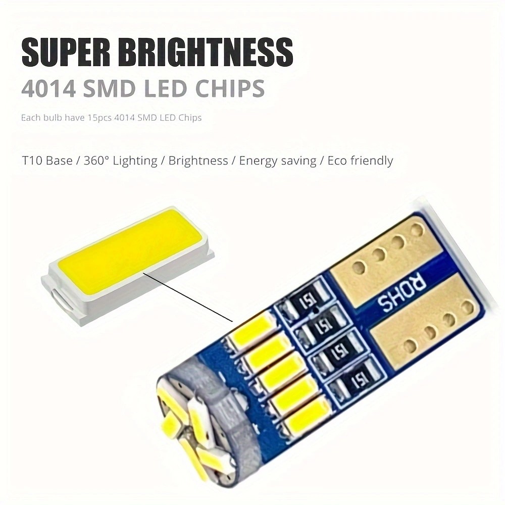 10개 자동차 LED 라이트 T10 4014 15smd - Interior Photography Lighting 리뷰 및 가격