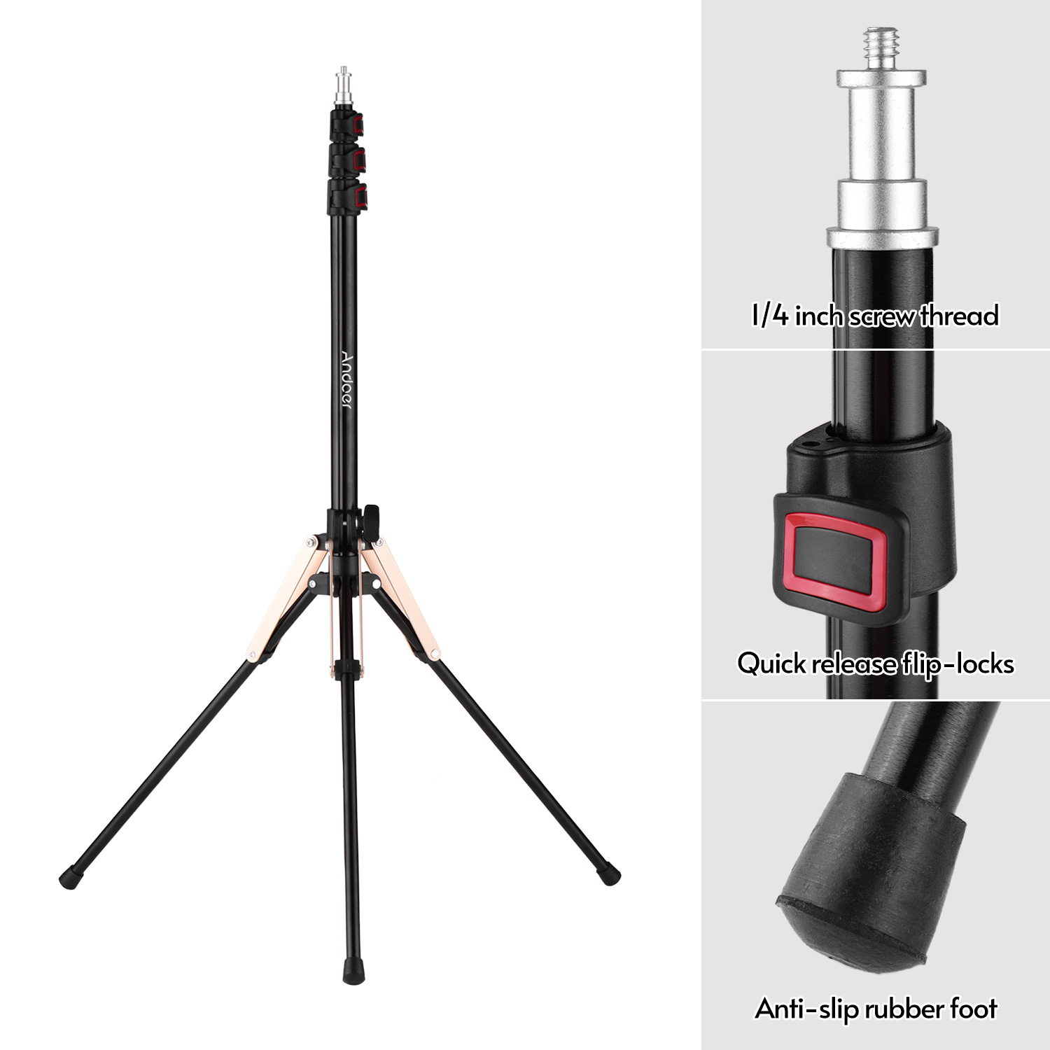 Andoer 190cm/74.8 인치 휴대용 알루미늄  - Photography Lighting Design 리뷰 및 가격